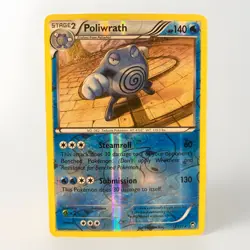 POLIWRATH 2014 POKEMON XY FURIOUS FISTS RARE REVERSE HOLO 17/111 - Image 1