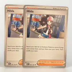 2xHilda 084/086 - White Flare - Uncommon- M/NM - ENGLISH - Pokemon TCG Supporter - Image 1