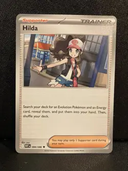 2xHilda 084/086 - White Flare - Uncommon- M/NM - ENGLISH - Pokemon TCG Supporter - Image 2