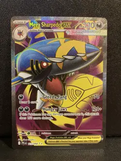 Mega Sharpedo EX 113/094 NM/M – Full Art TCG Pokemon Phantasmal Flames 113 - Image 1