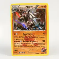 Pokemon TCG Team Magma’s Aggron 14/34 Holo Rare 2015 XY Double Crisis - Image 1