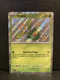 Hoppip #096/091 ~ Shiny Rare - NM Or Better Paldean Fates ~ Pokemon TCG - Image 1