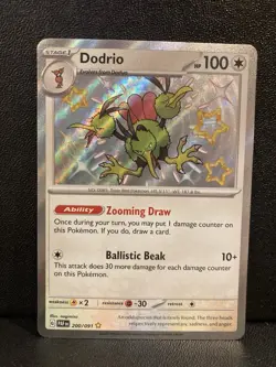 Pokemon Dodrio – Paldean Fates 200/091 – Shiny Rare – Scarlet & Violet NM - Image 1