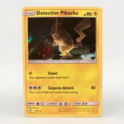 Pokemon Pikachu 10/18 Detective Pikachu Holo LP - Image 1
