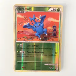 Heavily Played Heracross - 43/123 - Uncommon - Reverse Holo Pokemon HeartGold & - Image 1