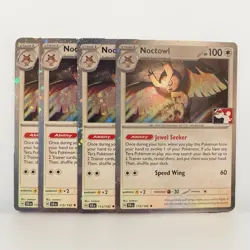 4x Noctowl 115/142 Cosmos Holo Play! Stamped Pokemon Prize Pack Stellar Crown - Image 1