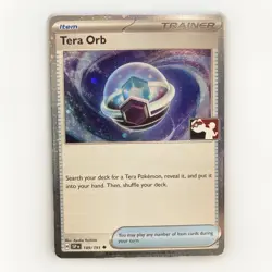 4xPokemon TCG Stamped Play! Prize Pack Series 7 Tera Orb 189/191 Cosmo Holo - LP - Image 2