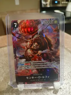 One Piece TCG Monkey D. Luffy Alt Art Japanese OP04-090 SR Kingdoms of Intrigue - Image 1