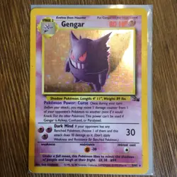 Gengar 5/62 Fossil Unlimited Holo Rare Pokemon Card MP ZM1 - Image 1