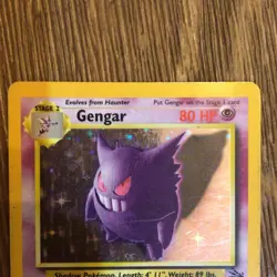 Gengar 5/62 Fossil Unlimited Holo Rare Pokemon Card MP ZM1 - Image 2