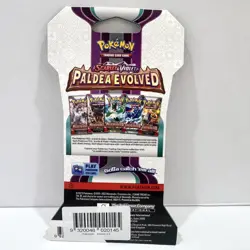 Scarlet & Violet Paldea Evolved Sealed Pokemon Card Sleeved Booster Pack - Image 2