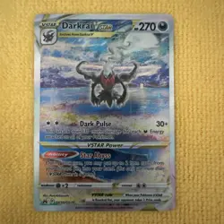 Darkrai VSTAR Pokemon Card Holo VSTAR Power Star Abyss - Image 2