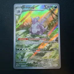 Nidoking 174/165 Scarlet & Violet 151 Illustration Rare Pokemon Card TCG - Image 1