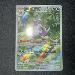 Nidoking 174/165 Scarlet & Violet 151 Illustration Rare Pokemon Card TCG - Image 2