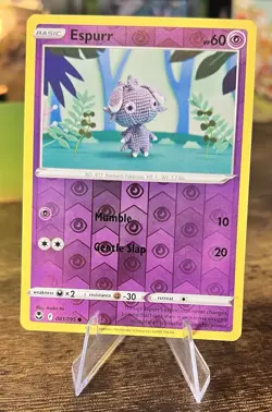 Espurr 081/195 Reverse Holo Silver Tempest Pokemon Card - NM Near Mint - Image 1