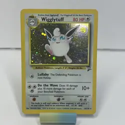 Wigglytuff 19/130 Holo Rare - Base Set 2 Pokemon Card SWIRL Read Description - Image 1