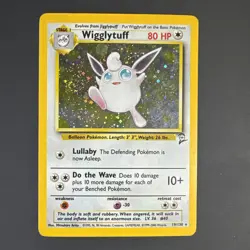 2000 Pokemon Base Set 2 Wigglytuff 19/130 Holo Rare SWIRL - Card B - Image 1