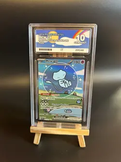 Pokemon TCG Paldean Fates Bubble Mew EX 232/091 SIR ACE 10 Perfect Subgrades - Image 1