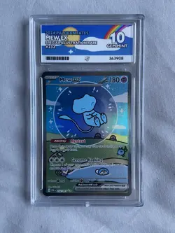 Pokemon TCG Mew EX 232/091 Paldean Fates SIR Ace 10 Gem Mint Bubble Mew - Image 1