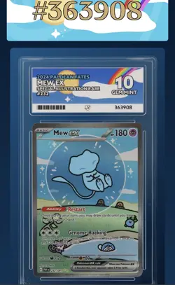 Pokemon TCG Mew EX 232/091 Paldean Fates SIR Ace 10 Gem Mint Bubble Mew - Image 3