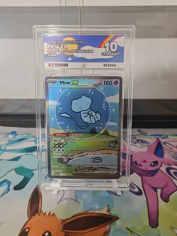 Pokemon TCG Bubble Mew EX Paldean Fates Sir Ace 10 Gem Mint Card 232/091 - Image 1