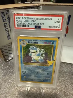 2021 Pokemon Celebrations Blastoise Holo #2 Classic Collection Base Set PSA 9 - Image 1