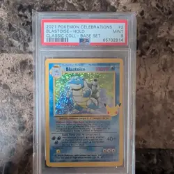 Pokemon Blastoise 2/102 Celebrations Classic Collection Holo 2021 PSA 9 - Image 1