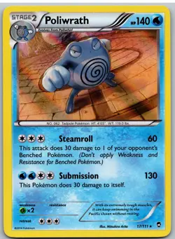 Poliwrath 17/111 Holo Rare Furious Fists Pokemon - Image 1
