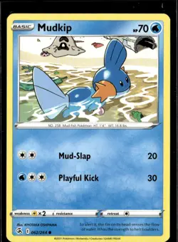 Pokemon Mudkip 062/264 Fusion Strike Non Holo Common 5 Card Lot - Image 1