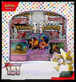 Pokemon Scarlet & Violet 151 Alakazam ex Collection Box 4 Boosters 3 Promos - Image 1