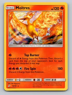 Moltres 19/181 Holo Rare Team Up Pokemon Holo NM - Image 1