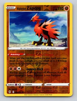 Galarian Zapdos 082/203 Holo Rare Evolving Skies Pokemon Reverse Holo NM - Image 1