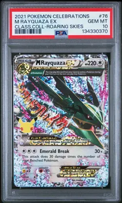 2021 POKEMON CELEBRATIONS CLASSIC COLLECTION #76 M RAYQUAZA EX PSA 10 - Image 1