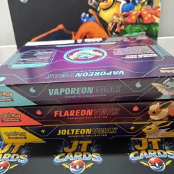 Pokemon TCG VMAX Premium Collection 3 Box Bundle Jolteon Vaporeon Flareon - Image 1