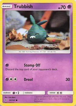 Trubbish - (Artist Yuka Morii) Pokemon Common 2017 Guardians Rising 50/145 MP - Image 1