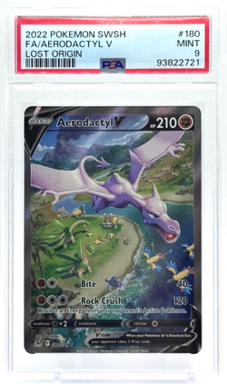 Pokemon Aerodactyl V Lost Origin 180/196 Alternate Art PSA 9 Mint TCG - Image 1