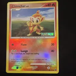 Pokemon TCG Platinum Chimchar 56/100 Reverse Holo Common English 2008 - Image 1