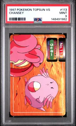 1997-98 POKEMON TOPSUN VS #113 CHANSEY PSA 9 - Image 1