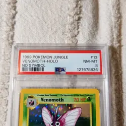 1999 Pokemon Venomoth - Holo Rare No Symbol PSA 8 NM-MT #13 - Image 2