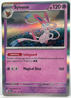 SYLVEON Rare Holo Scarlet Violet Prismatic Evolutions 40/131 Pokemon - Image 1