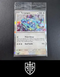 Pokemon - Terapagos 161/191 Horizons Stamped - Sealed Holo Rare - NM - Image 3