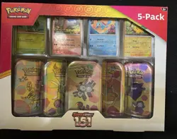 Scarlet & Violet 151 5-Pack of Mini Tins Costco Bundle Pokemon SV151 Magneton - Image 1