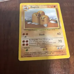 Dugtrio 019/102 Base Set Regular Pokemon Card Lp- - Image 1