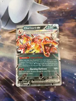 Pokemon TCG Charizard ex 125/197 Obsidian Flames Prize Pack Series 6 Stamp NM - Image 1