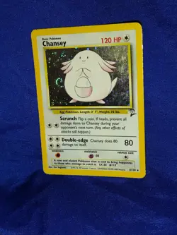 CHANSEY BASE SET 3/130 HOLO POKEMON LP SWIRL L@@K - Image 1