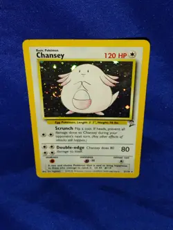 CHANSEY BASE SET 3/130 HOLO POKEMON LP SWIRL L@@K - Image 2