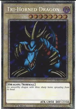 Yugioh RA05-EN001 Tri-Horned Dragon Starlight Rare - Image 1