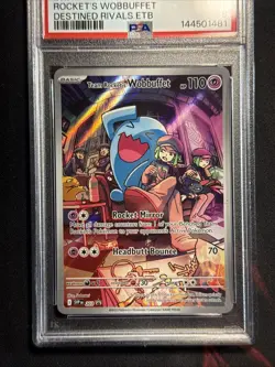2025 POKEMON SVP EN-SV BLACK STAR PROMO #203 TEAM ROCKET'S WOBBUFFET PSA 9 - Image 2