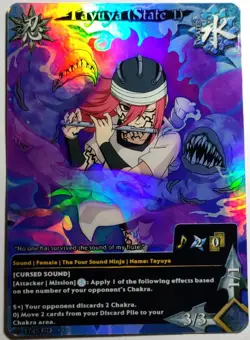 Carte Naruto TCG CCG Collectible Card Game Foil neuf Prism 354 Tayuya - Image 1