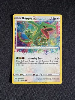Pokemon TCG Rayquaza Card Vivid Voltage 138/185 Amazing Rare NM Condition - Image 1